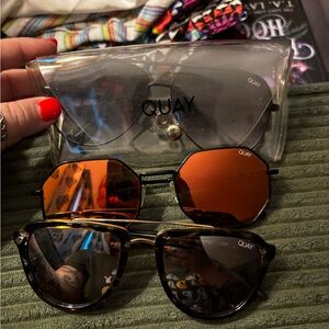 Quay Australia Sunglasses Set - Black and Orange